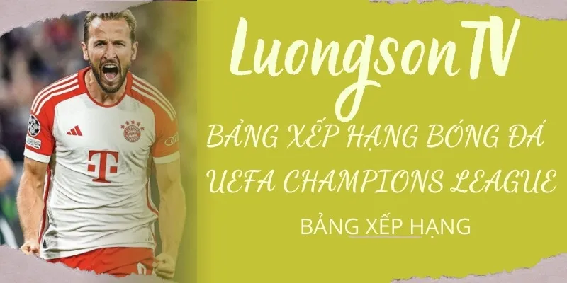 Cập nhật thứ hạng các đội bóng tại UEFA Champions League